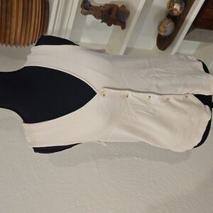 Tahari Cream Button-Down Tank Top